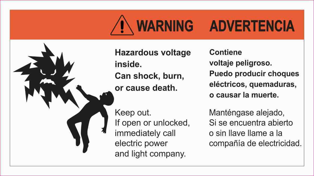 8in x 4.5in Warning Hazardous Voltage Magnet Car Truck Vehicle Magnetic Sign