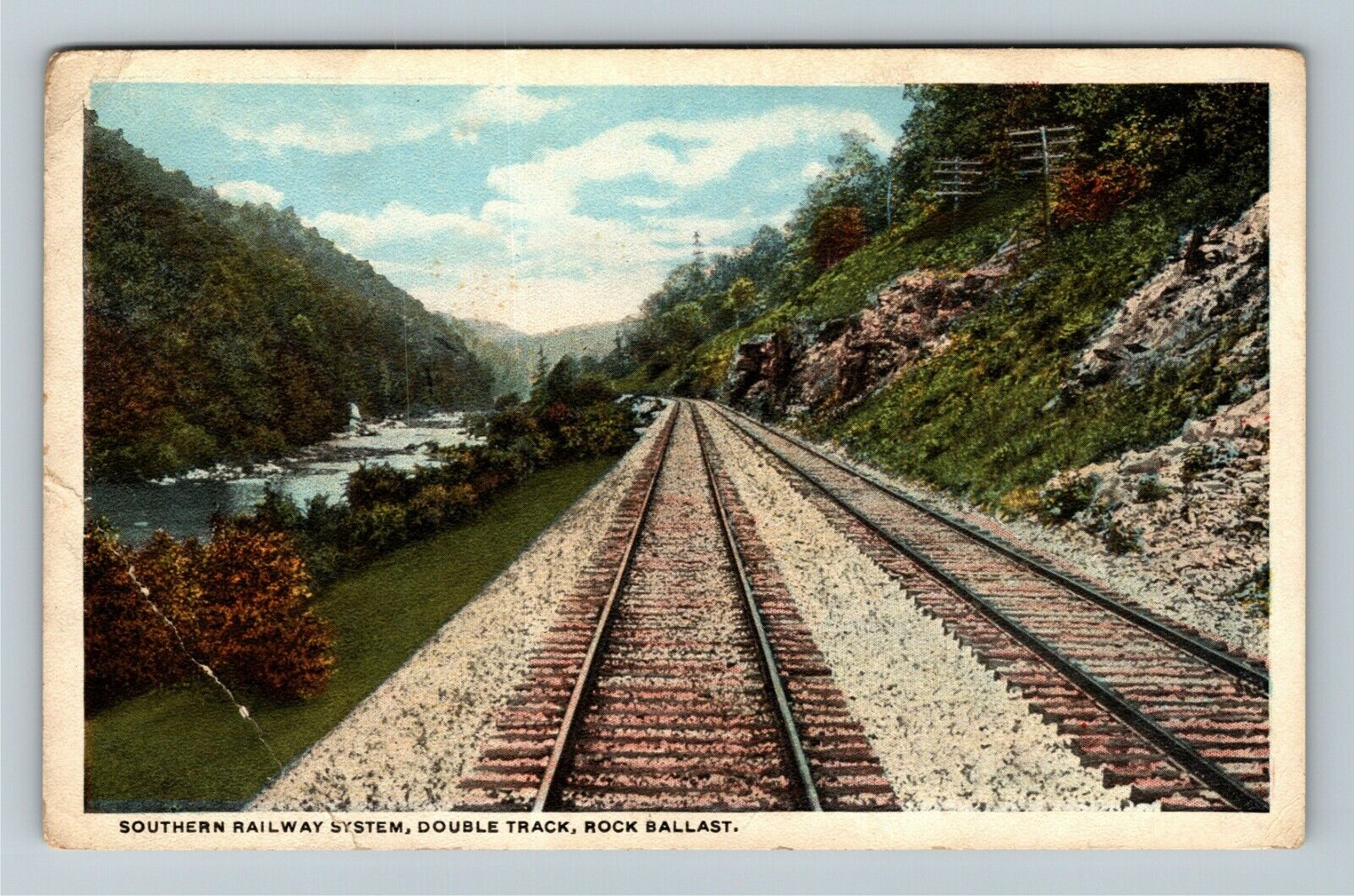 Rock Ballast TN- Tennessee, Southern Railway System, Vintage Postcard