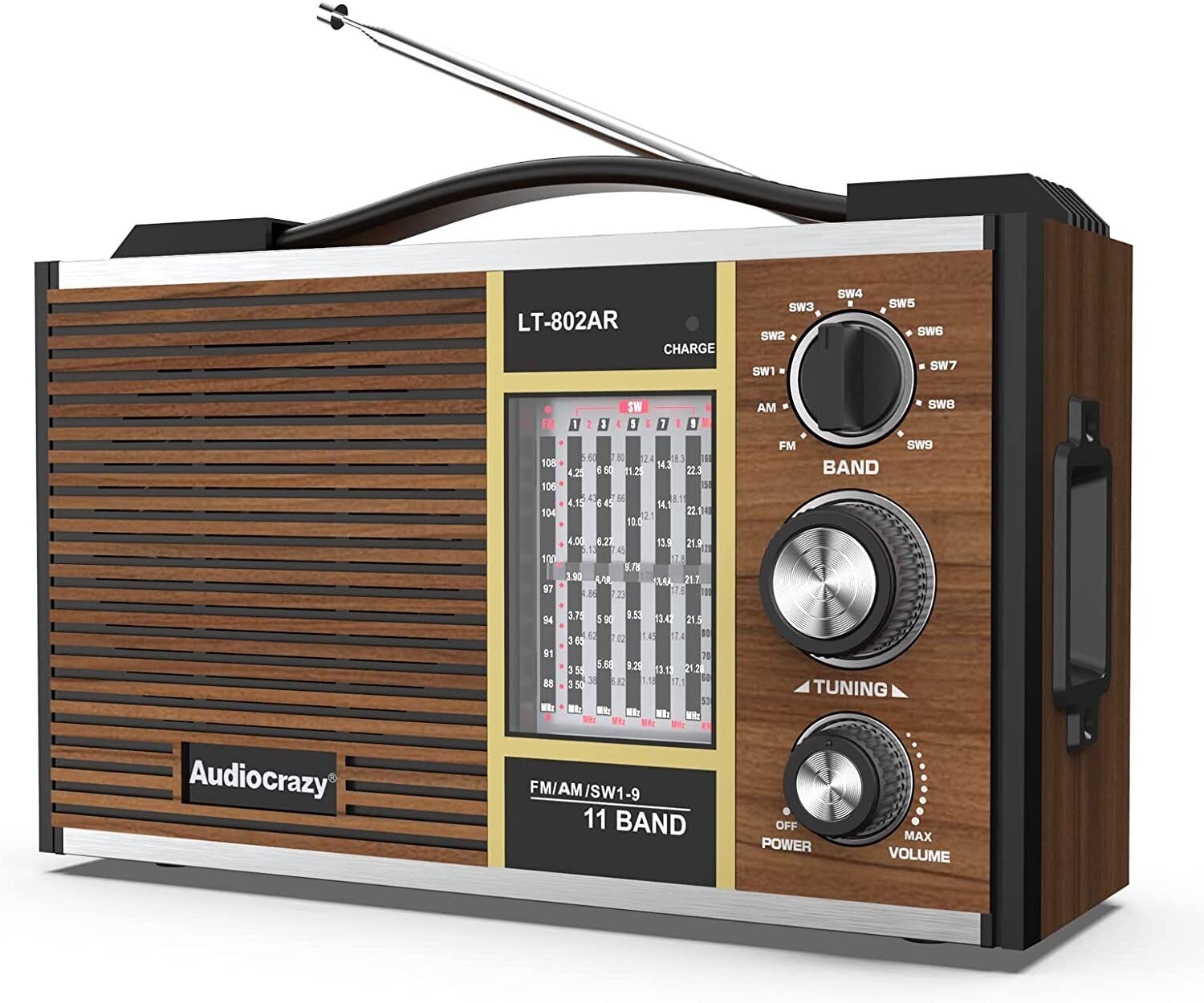 Portable Shortwave Radio AM/FM/ Radio Transistor Radio AC or Battery Operated