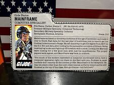 1986 GI Joe MAINFRAME Trading File Card Only Near Mint ARAH computer Specialist picture
