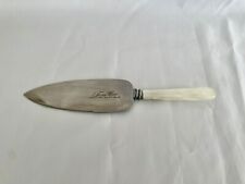 Vintage Sheffield England Pie Cake Server Stainless Steel Mother Of Pearl Handle picture
