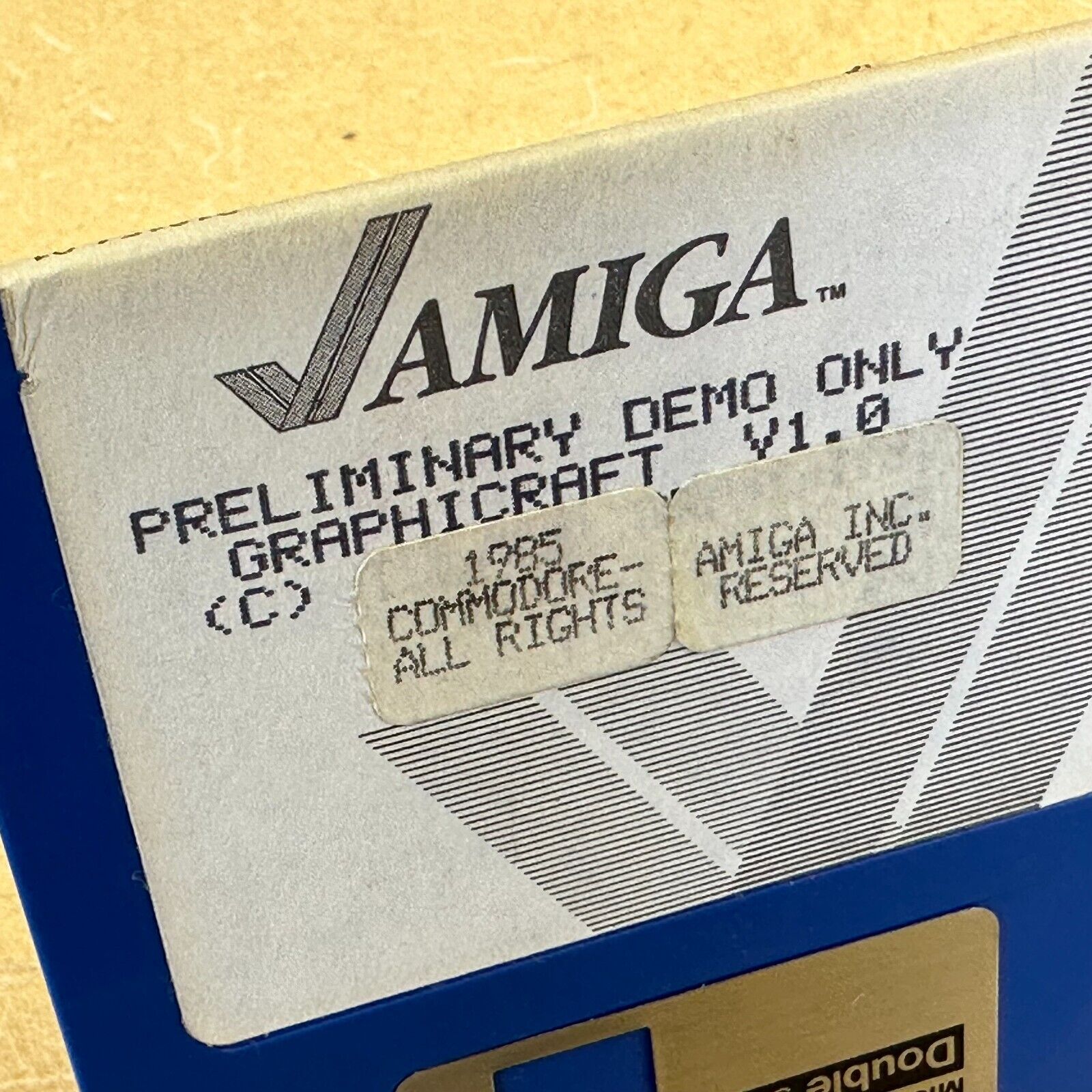 PRELIMINARY DEALER DEMO Disk GRAPHICRAFT V1.0 COMMODORE AMIGA Computers 1985