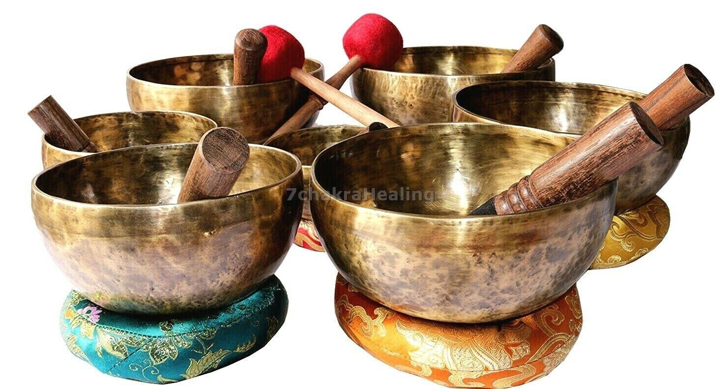 Singing Bowl Set of 7-Chakra set of 7-singing bowls-Tibetan bowl-Frequency bowls