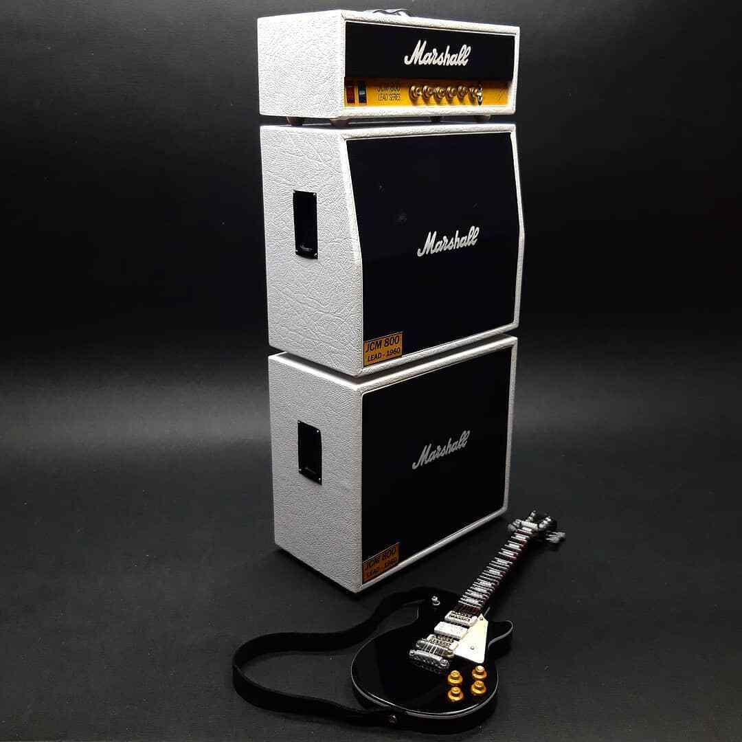 MARSHALL RHOADS LEAD MINIATURE GUITAR AMPLIFIER AMP MINI STACK WHITE EDITION    