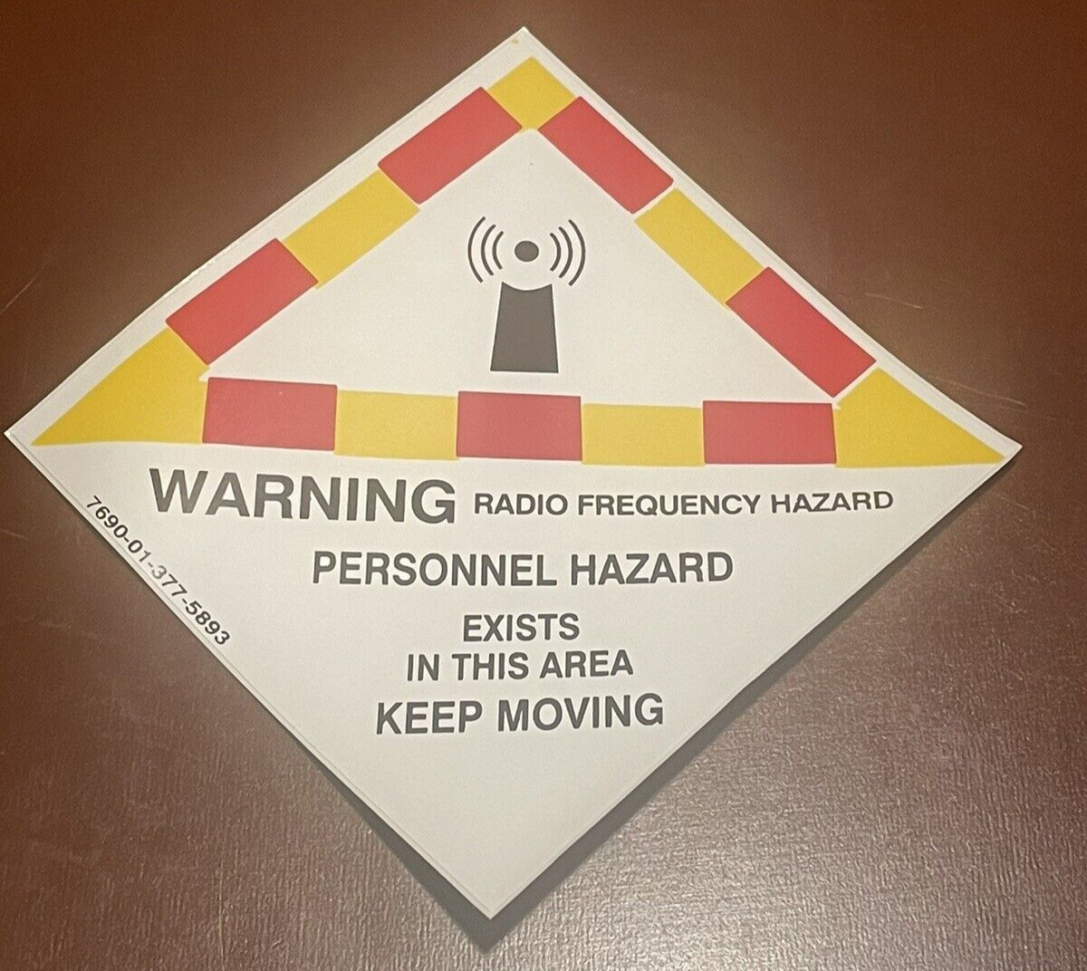 Military Radio Frequency Hazard Warning Sticker RF Safety Antenna Tower Ham CB