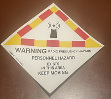 Military Radio Frequency Hazard Warning Sticker RF Safety Antenna Tower Ham CB picture