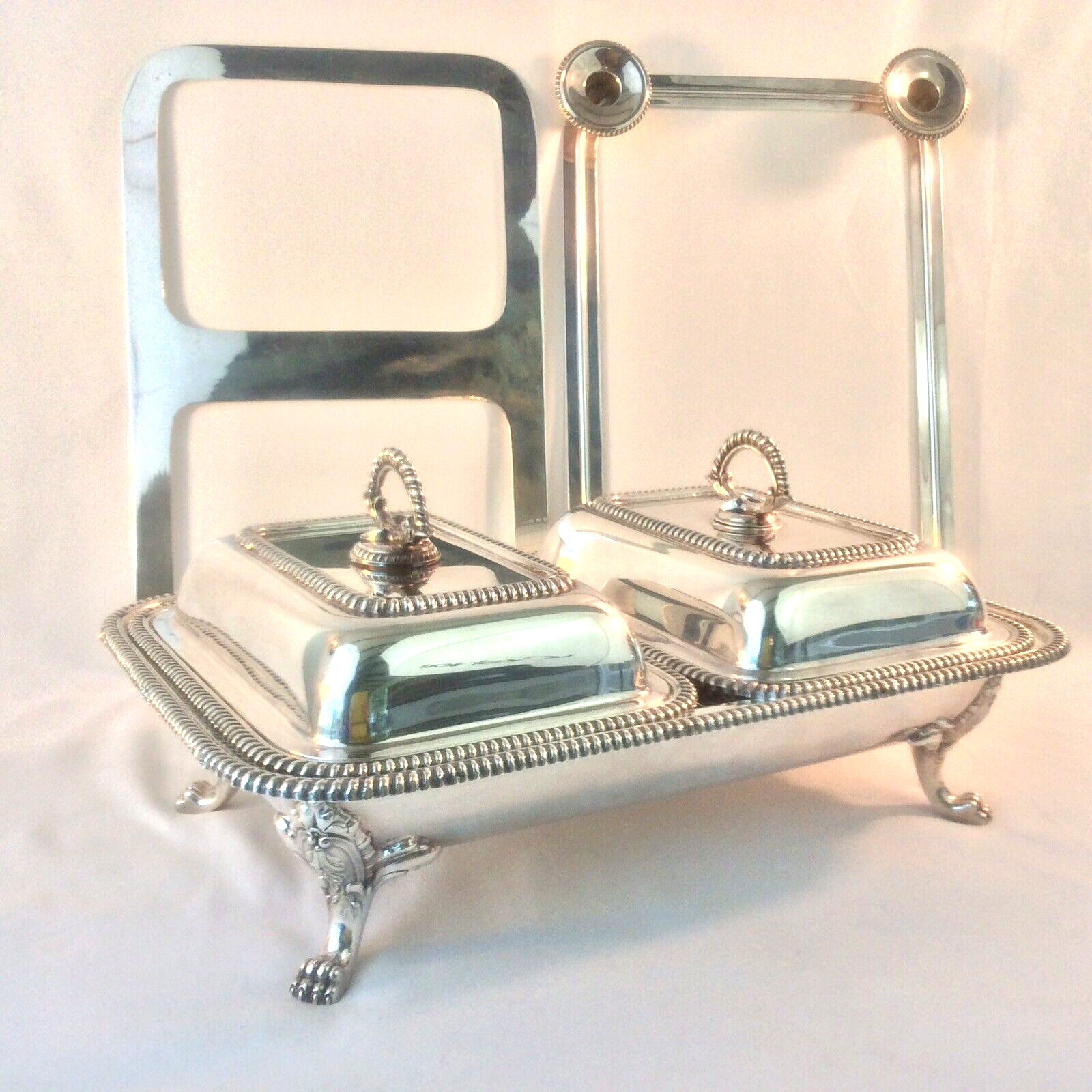 EGW & SONS INTL SILVER CO CLAW FOOT BUFFET SERVER 9 PC MULTIPURPOSE GADROON 3112