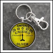 Oliver Tractor Vintage Ammeter Amperes Gauge Photo Keychain Tractor Key Chain picture