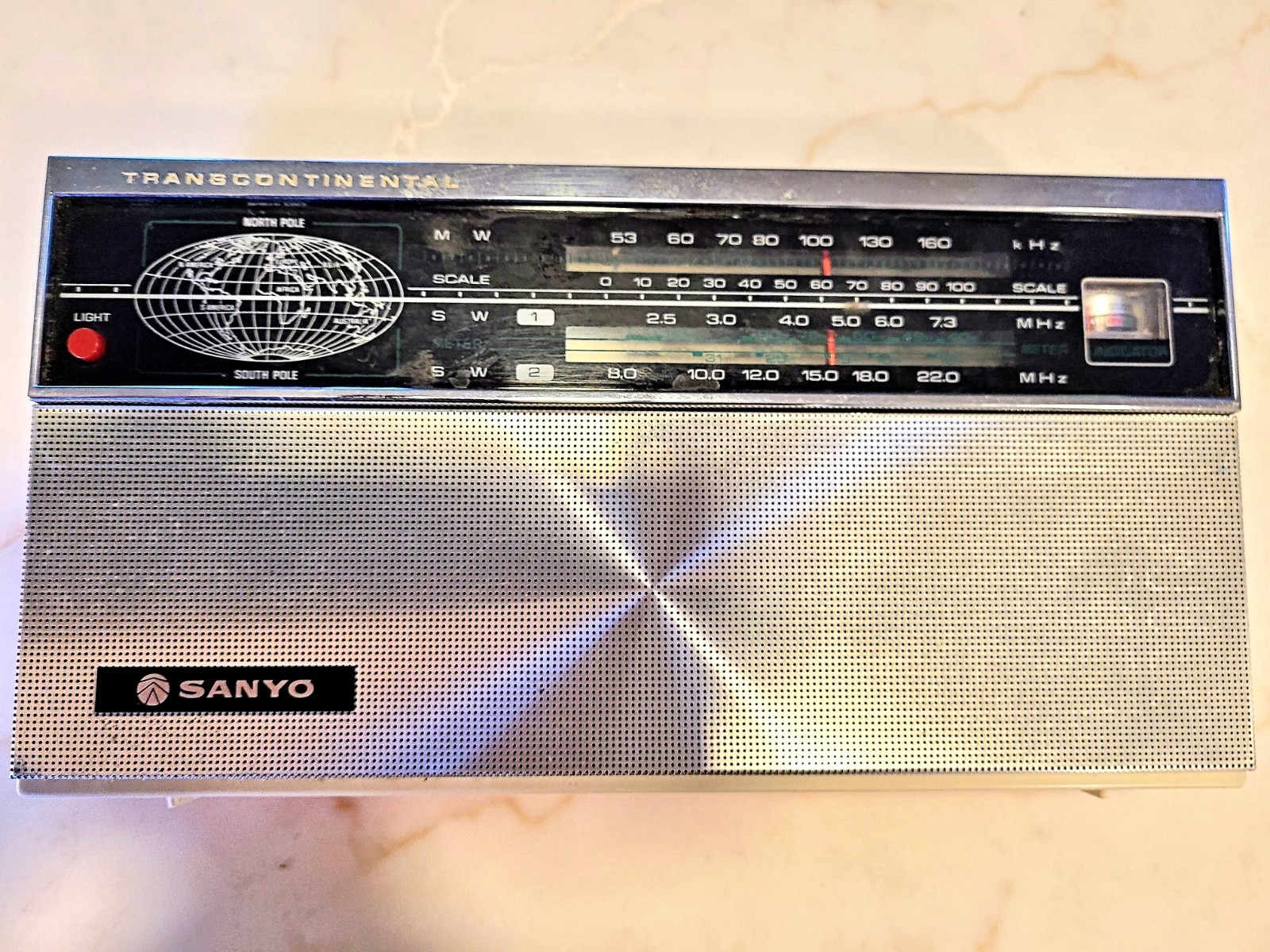 RARE SANYO RP-3310 TRANSCONTINENTAL MW/SW1/SW2 10 TRANSISTOR RADIO - ORIG CASE RARE SANYO RP-3310 TRANSCONTINENTAL MW/SW1/SW2 10 TRANSISTOR RADIO - ORIG CASE