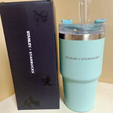 Starbucks Stanley Stainless Steel Vacuum Car Hold Straw Cup Blue Green US picture