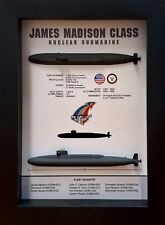 James Madison Class, Submarine Memorial Display Shadow Box, 5.75