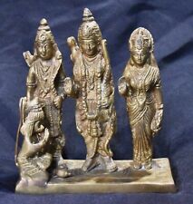 Vtg.Ramdarbar Statue Bras Ram Family Idols Hindu Goddess Ram Darbar Murti Figure picture
