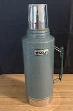 VINTAGE STANLEY ALADDIN HALF GALLON 64 OZ VACUUM THERMOS BOTTLE A945DH Green VGC picture