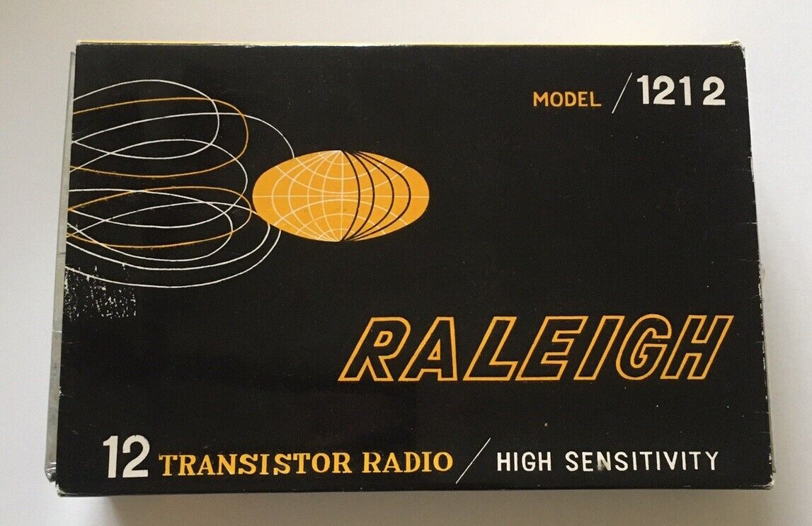 Vintage Raleigh 12 Transistor Radio 1212 Japan 1965 Box Only