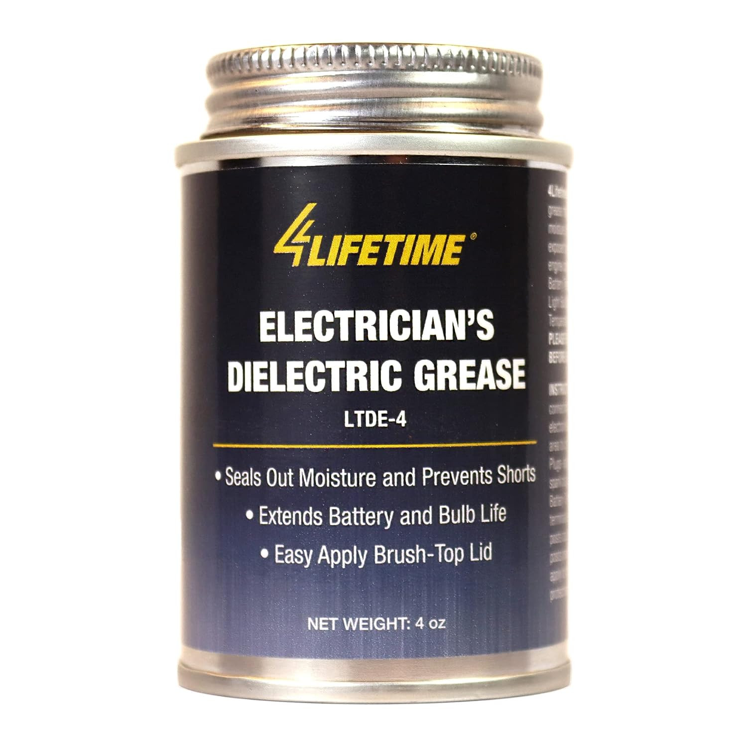 Dielectric Grease for Electrical Connectors - 4Oz Brush Top Can, Mess Free Appli Dielectric Grease for Electrical Connectors - 4Oz Brush Top Can, Mess Free Appli