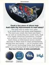 2002 Intel Xeon Processors & Audi’s Road Safety Vintage Magazine Print Ad/Poster picture