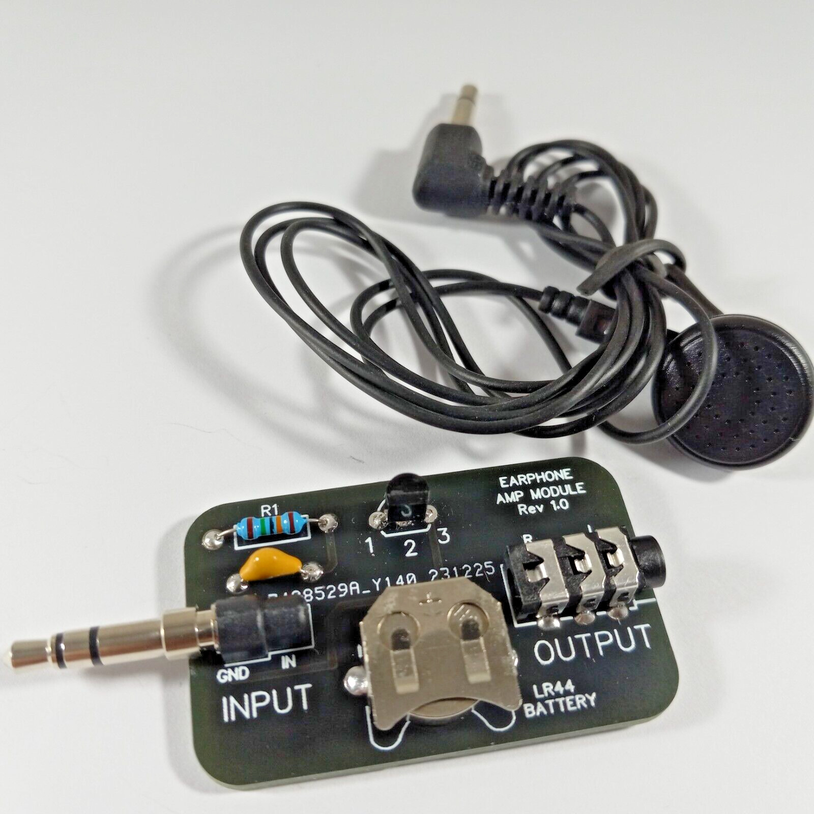 Crystal Radio High Gain  Earphone Amplifier For  Use standard 8Ω Earphone-Rev1B