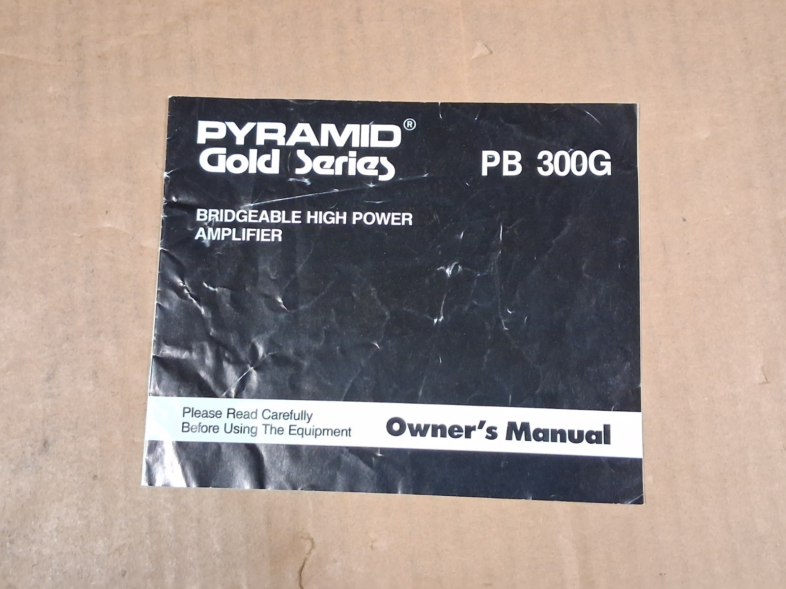 Vintage Pyramid Gold Series - Bridgeable High-Power Amplifier - PB 300G Manual Vintage Pyramid Gold Series - Bridgeable High-Power Amplifier - PB 300G Manual