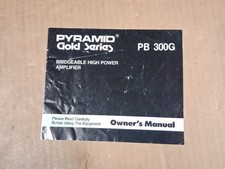 Vintage Pyramid Gold Series - Bridgeable High-Power Amplifier - PB 300G Manual picture