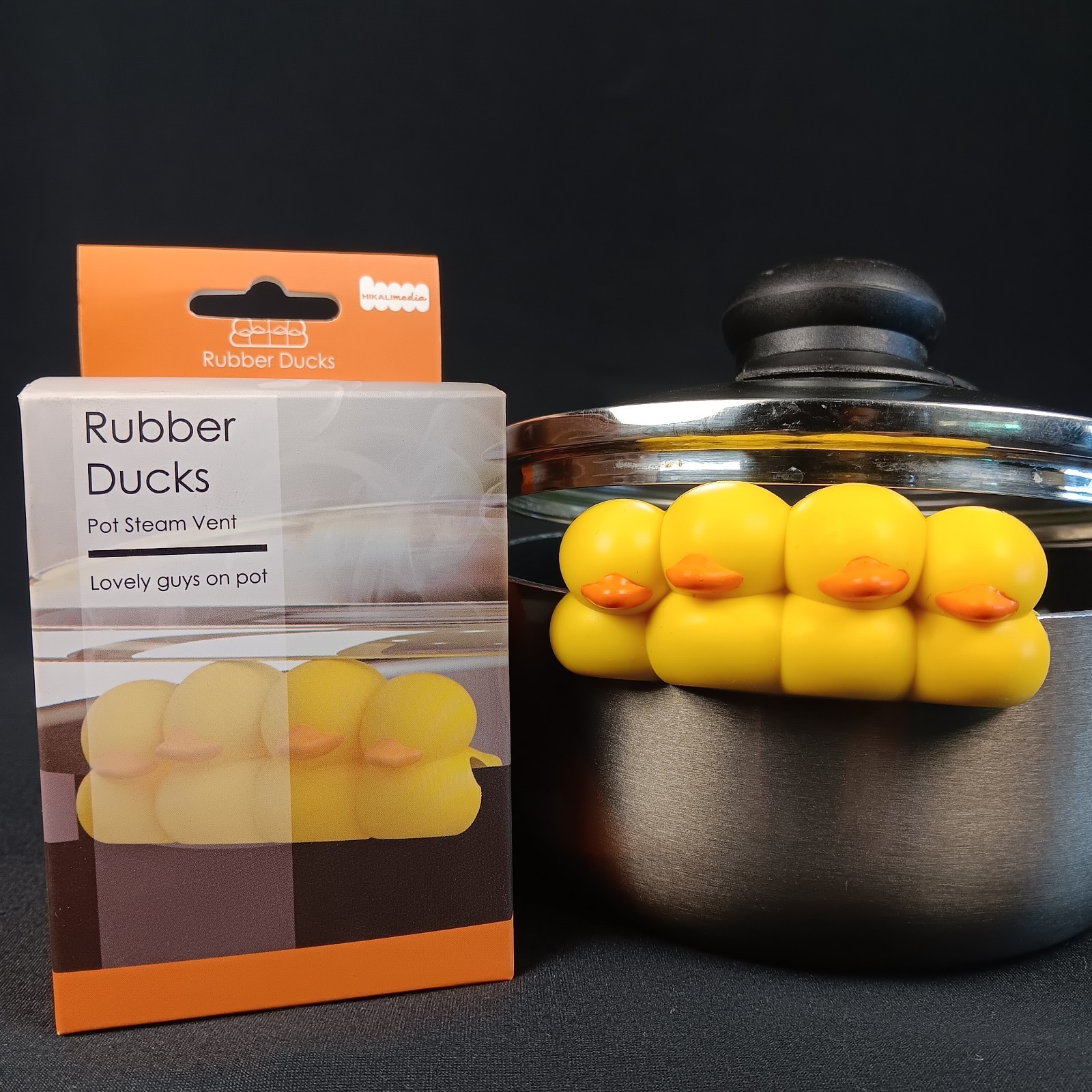 Novelty Pot Lid Steam Vent Rubber Ducky Novelty Pot Lid Steam Vent Rubber Ducky