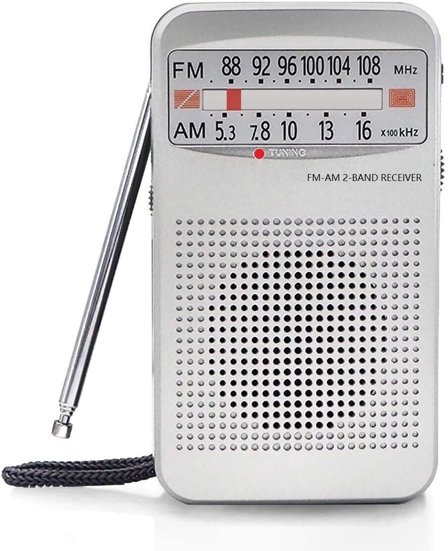 Portable AM FM Radio Compact Transistor Radio Pocket Radio Condition: New