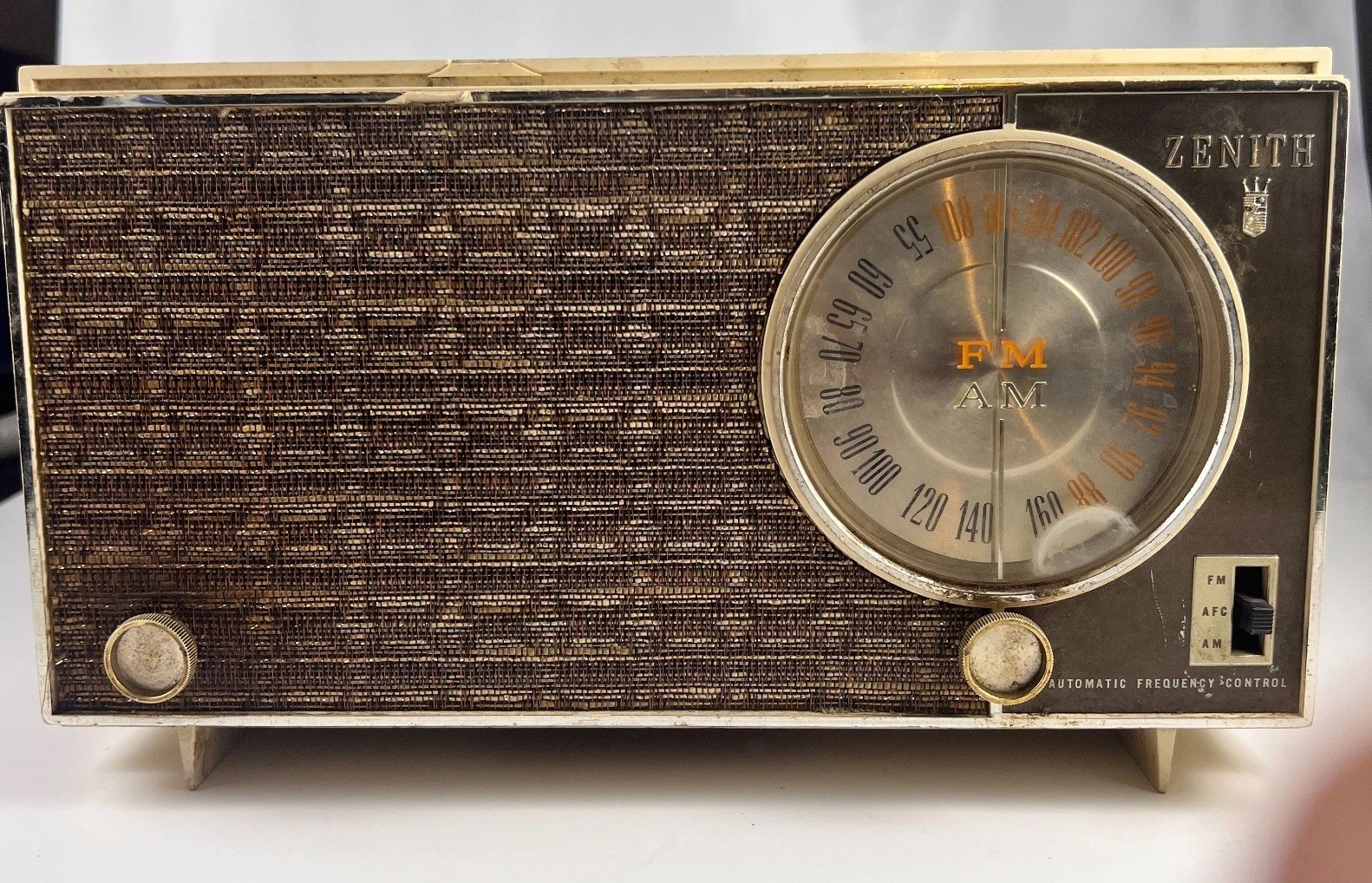 VTG Zenith AM FM Tube Radio Automatic Frequency Control AFC Mid Century(Untested VTG Zenith AM FM Tube Radio Automatic Frequency Control AFC Mid Century(Untested