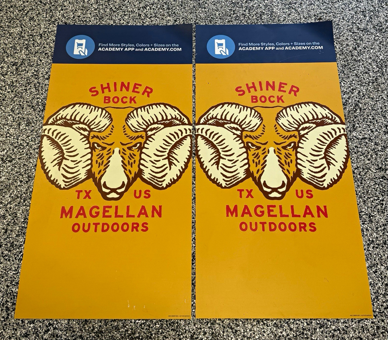 RARE Shiner Bock Magellan Outdoors Ram 2022 Academy Poster Pair Promo 45.25x22.5 RARE Shiner Bock Magellan Outdoors Ram 2022 Academy Poster Pair Promo 45.25x22.5