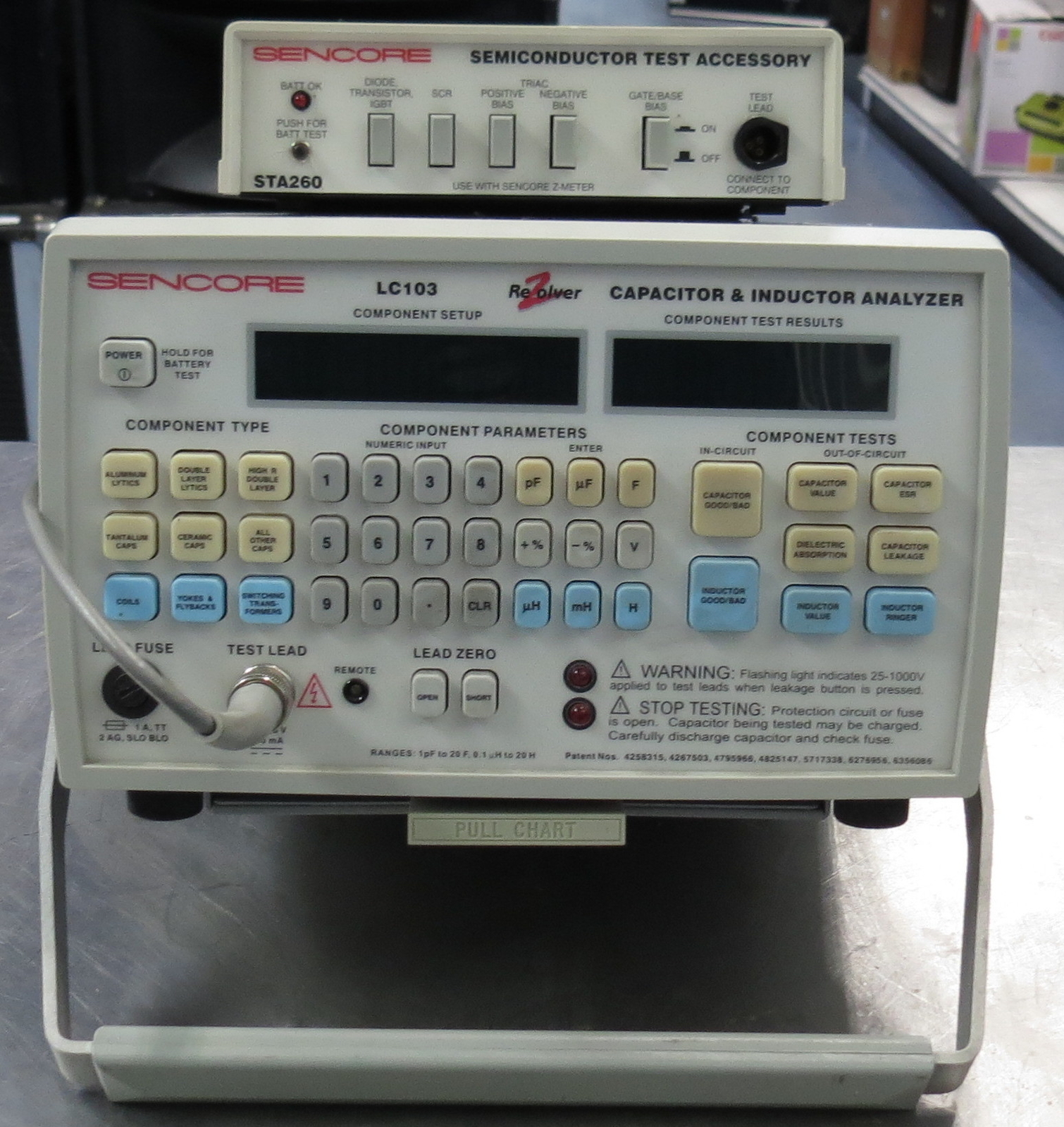 Sencore LC103 Capacitor Inductor Analyzer w/ Sencore Sta260 Semiconductor