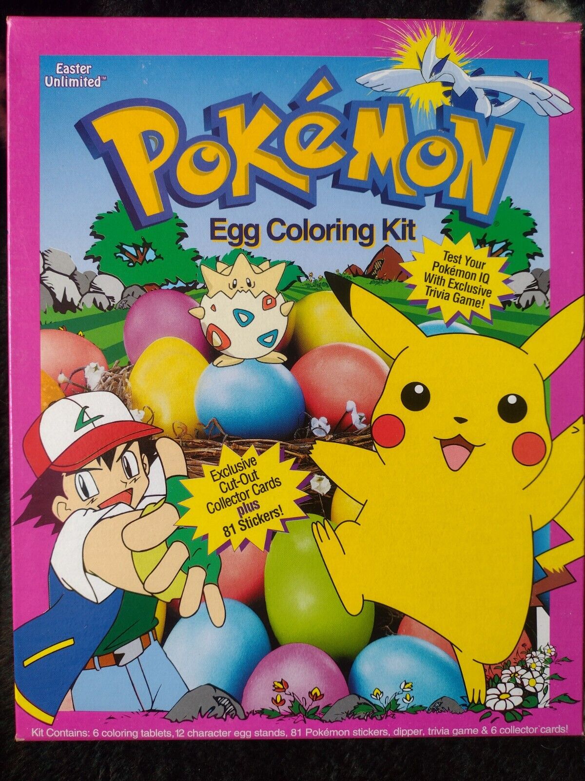 Vintage Pokémon Easter Egg Coloring Kit  New Old Stock From 2000