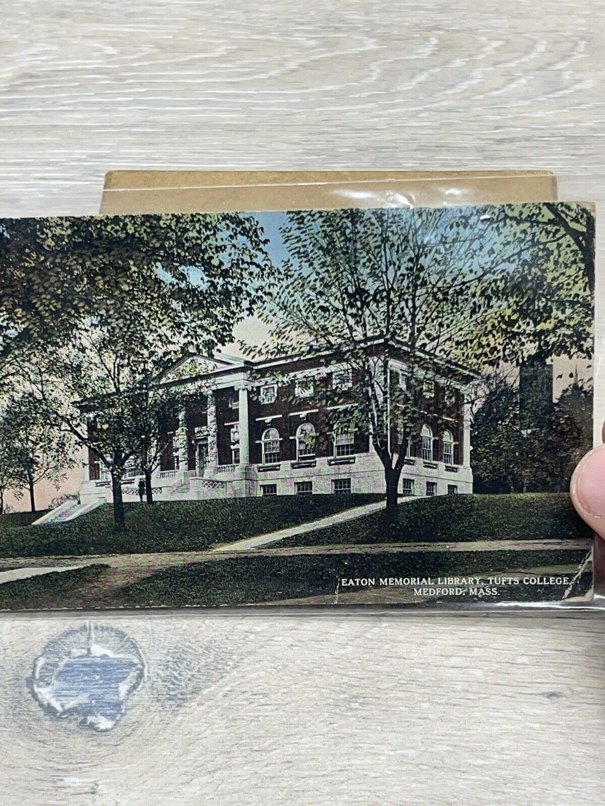 c1919 Eaton Memorial Library Tufts College Medford Massachusetts MA Postcard