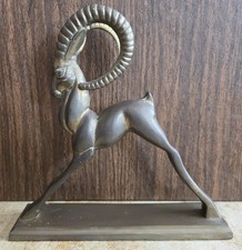Vintage MCM Brass Ibex Ram Sculpture ~ 9” Heavy & Looks Amazing Ships Out Fast picture