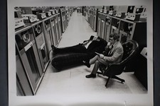 Vintage 1960s IBM Mainframe Computer Publicity Photo 16x20 Silver Gelatin Print picture