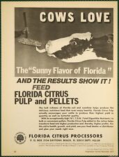 Florida Citrus Processors Pulp & Pellets for Cows Vintage Print Ad 1977 picture