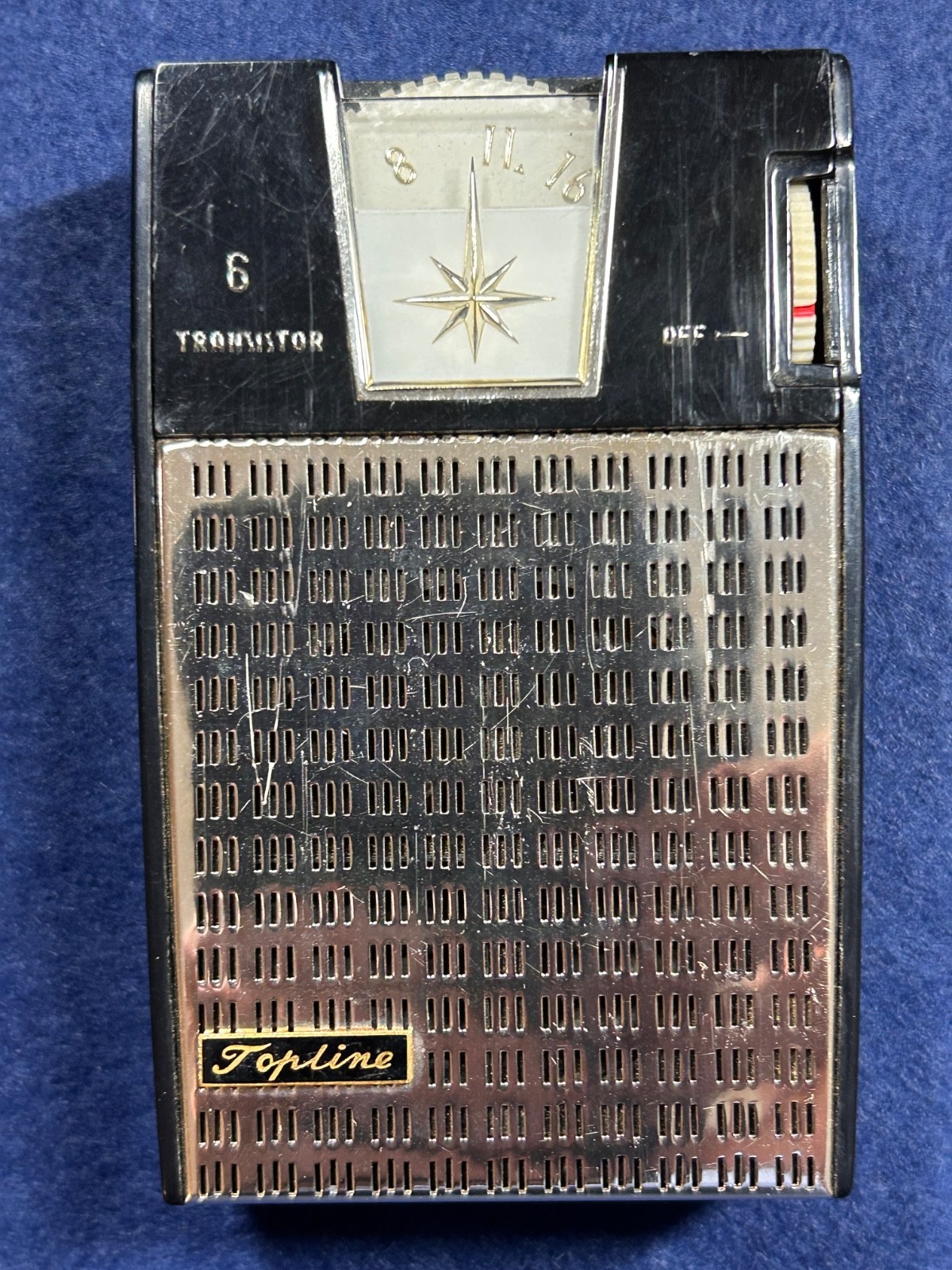 Topline 6-Transistor AM Radio Model 6TP-0112 Japan Working No Case