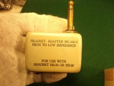 VERY RARE OLD VTG NOS US ARMY HEADSET ADAPTER MC-385-0, HIGH TO LOW IMPEDANCE picture