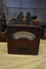 Rare Find Weston 155 AC Ammeter w Wood Case and Lg Lugs top Beautiful Find picture