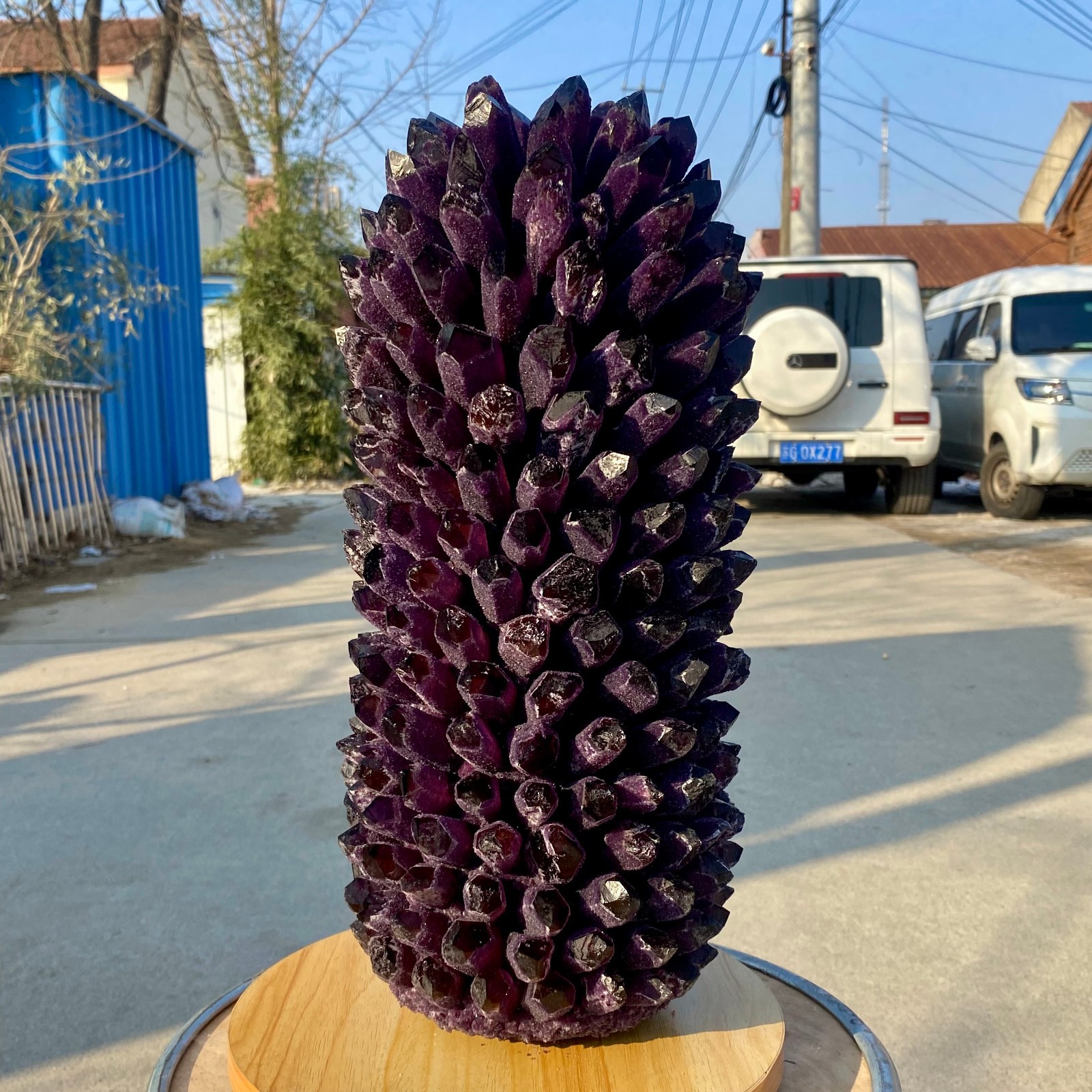 32.71LB New find purple Phantom Quartz Crystal Cluster mineral samples healing 32.71LB New find purple Phantom Quartz Crystal Cluster mineral samples healing