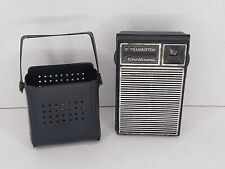 VTG Americana 6 Transistor Radio From Topp In Leather Case TESTED WORKS picture