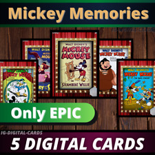 Topps Disney Collect Mickey Memories Collection ONLY EPIC [5 DIGITAL CARDS] picture