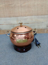 Vintage Copper Plated Electric Potpourri Pot with Lid picture