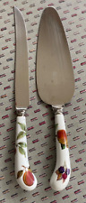 Royal Worcester Evesham Pie Cake Server & Cake Knife Stainless Steel Sheffield picture