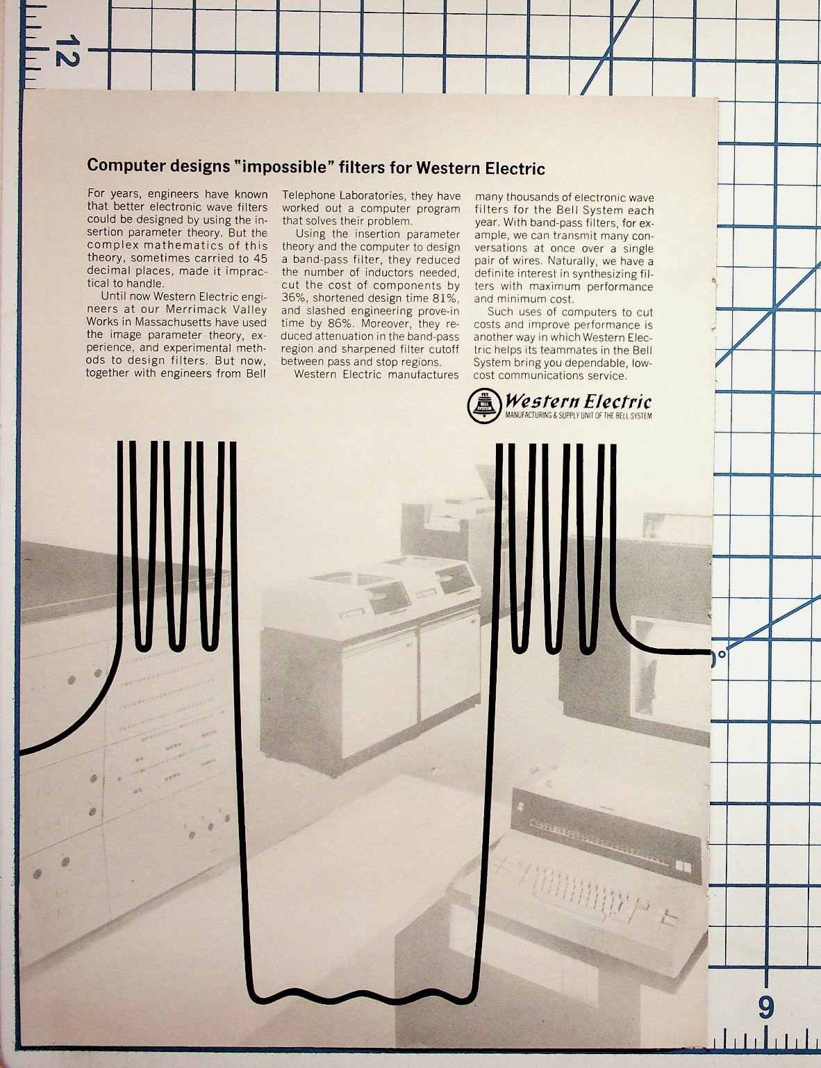 Vintage Western Electric Computer Design Print Ad Bell System Technology Vintage Western Electric Computer Design Print Ad Bell System Technology