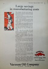1925 Vacuum Oil Company NY Gargoyle Plant Lubrication Vintage Art Print Ad picture