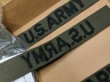 1 Vintage OD US Army Branch Tape Military Uniform Patch Name Tab Insignia GI picture