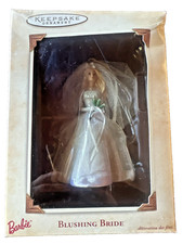 2002 Hallmark Barbie Ornament Blushing Bride MIB Tag Blank Memory Card Patricia picture