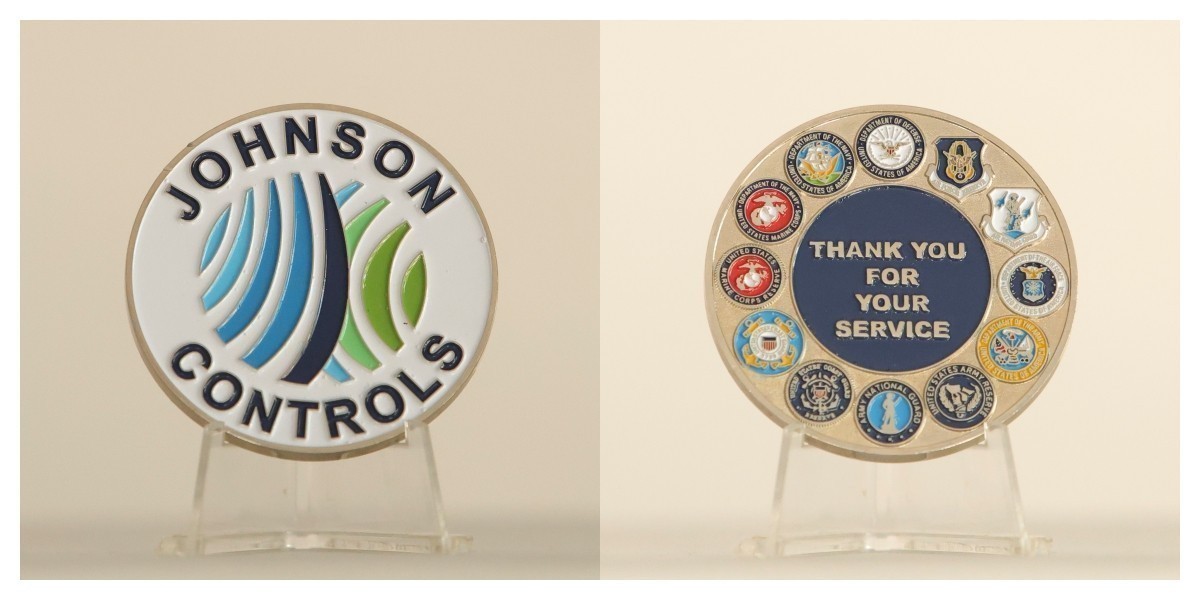 Johnson Controls Military Service Appreciation Challenge Coin  3#F