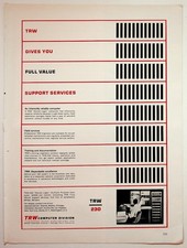 TRW 230 Computer Division Vintage Ad Mainframe Stored Logic 1960s Ephemera picture
