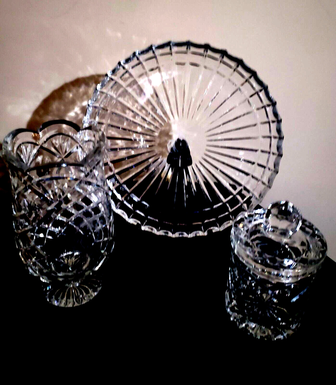MARINE CORPS 2000 Y2K COMMERATIVE CRYSTAL SERVER/VASE/DECANTER SET/A MUST HAVE