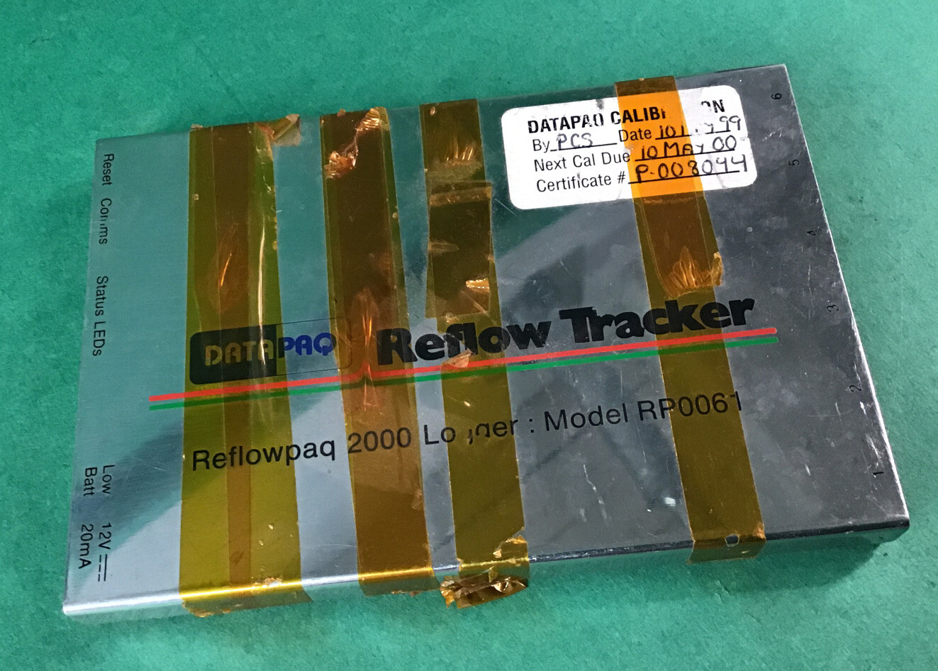 Datapaq Reflow Tracker Reflowpaq 2000 Logger Model RP0061 for Sale ...