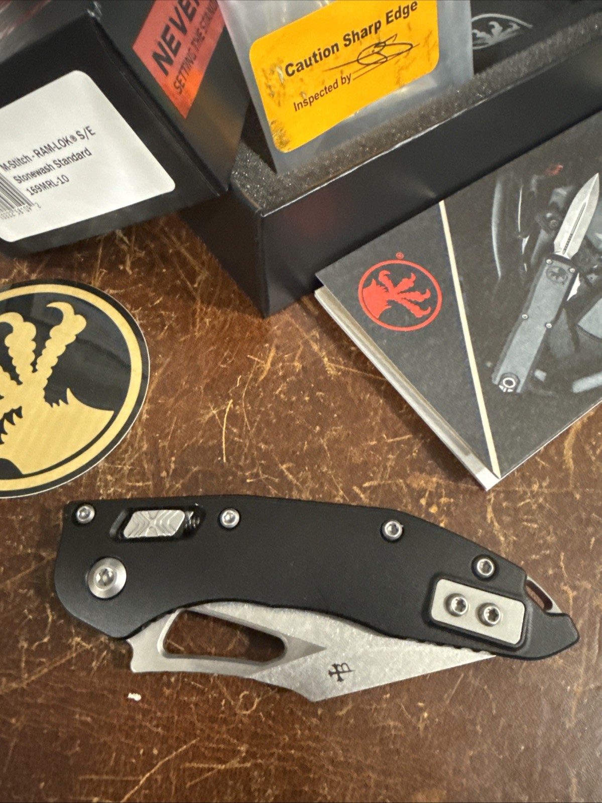 Microtech M- Stitch - RAM-LOK S/E Stonewashed 169MRL-10 “mini Stitch” Microtech M- Stitch - RAM-LOK S/E Stonewashed 169MRL-10 “mini Stitch”